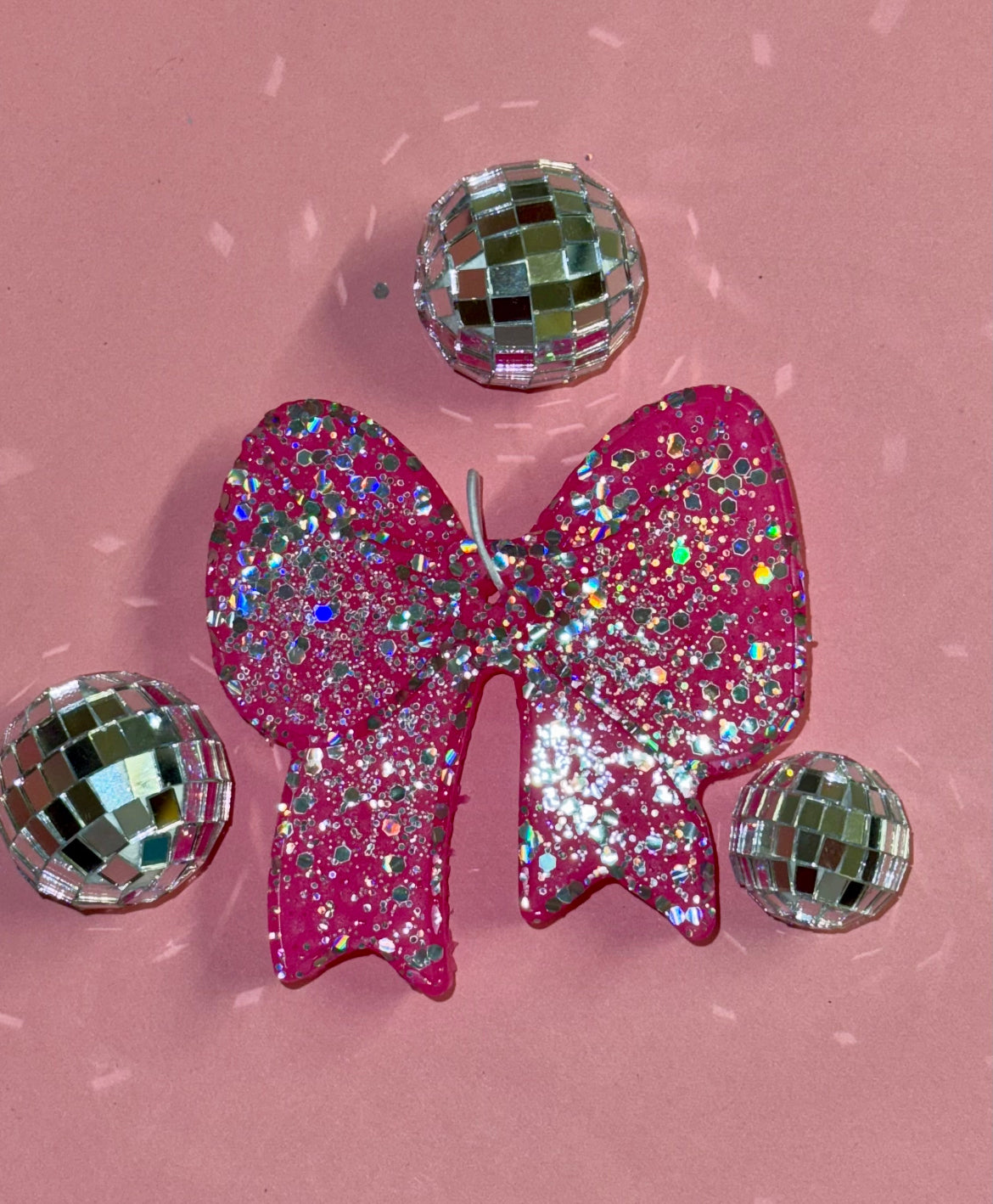 Glitter Bow Car Freshie
