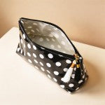 Clear Coat Polka Dot Pouch With Tassels