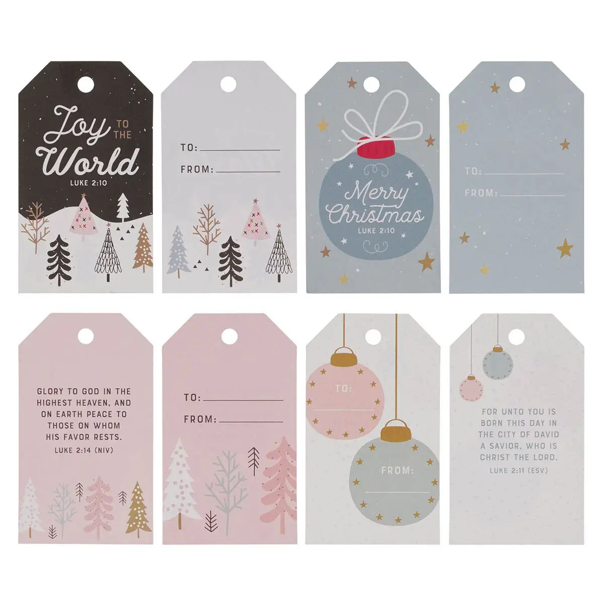 Gift Tags 16pc Christmas Pastel