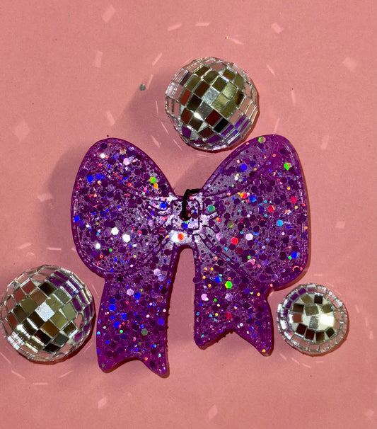 Glitter Bow Car Freshie