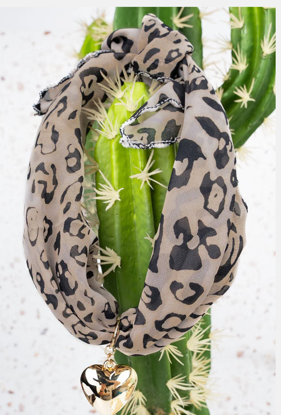 FIERCE AT HEART LEOPARD SCARF NECKLACE
