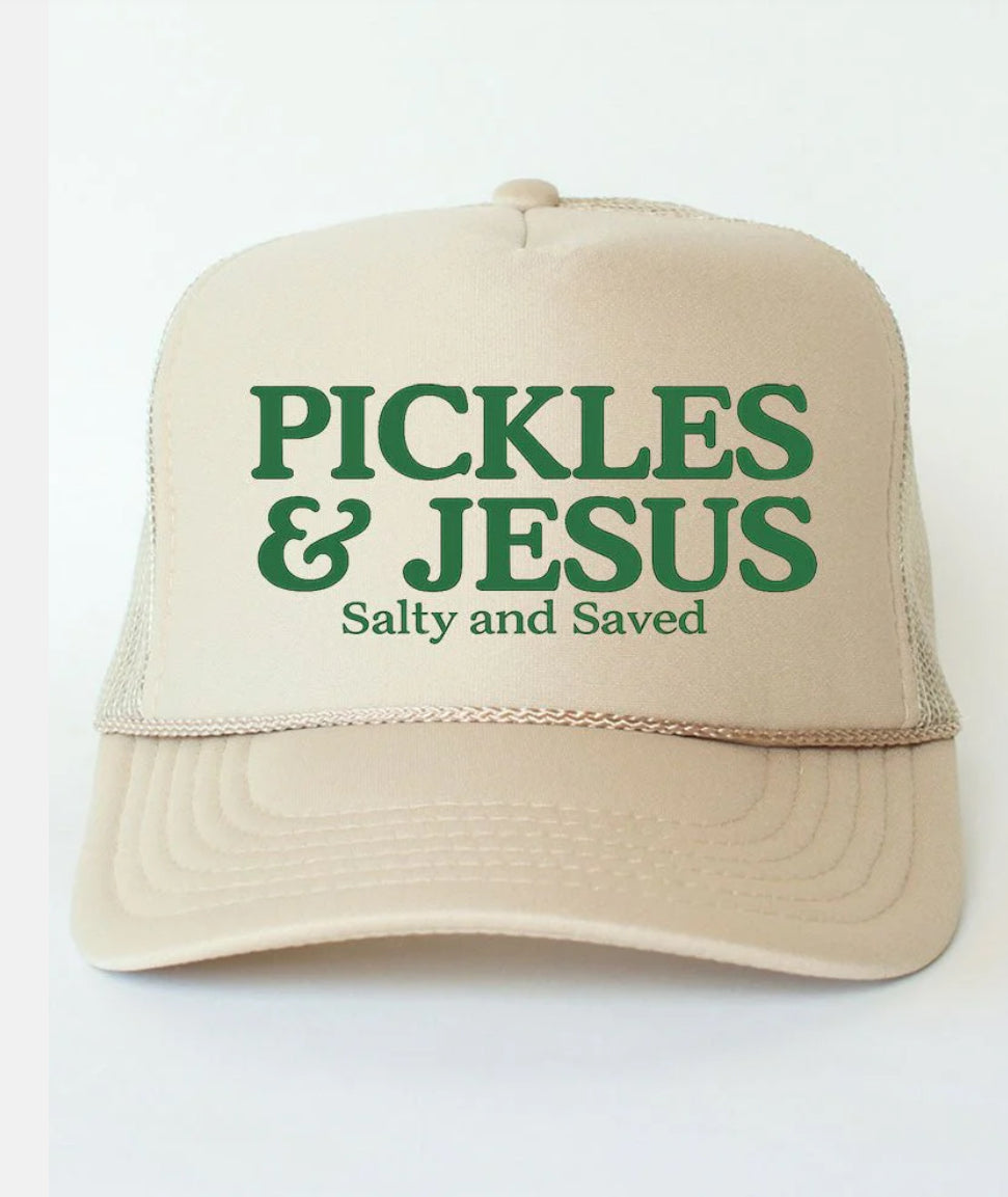 PICKLES & JESUS KHAKI FOAM FRONT TRUCKER HAT