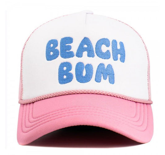 Vintage Embroidered "BEACH BUM" Trucker Hat