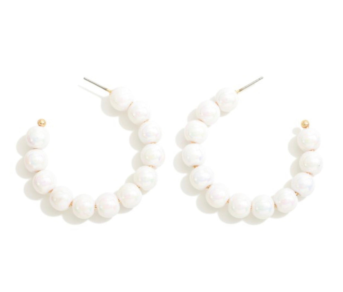 Beaded Hoop Earrings