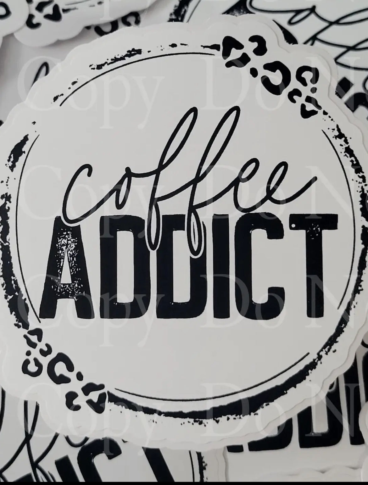 Coffee Addict Die Cut Sticker
