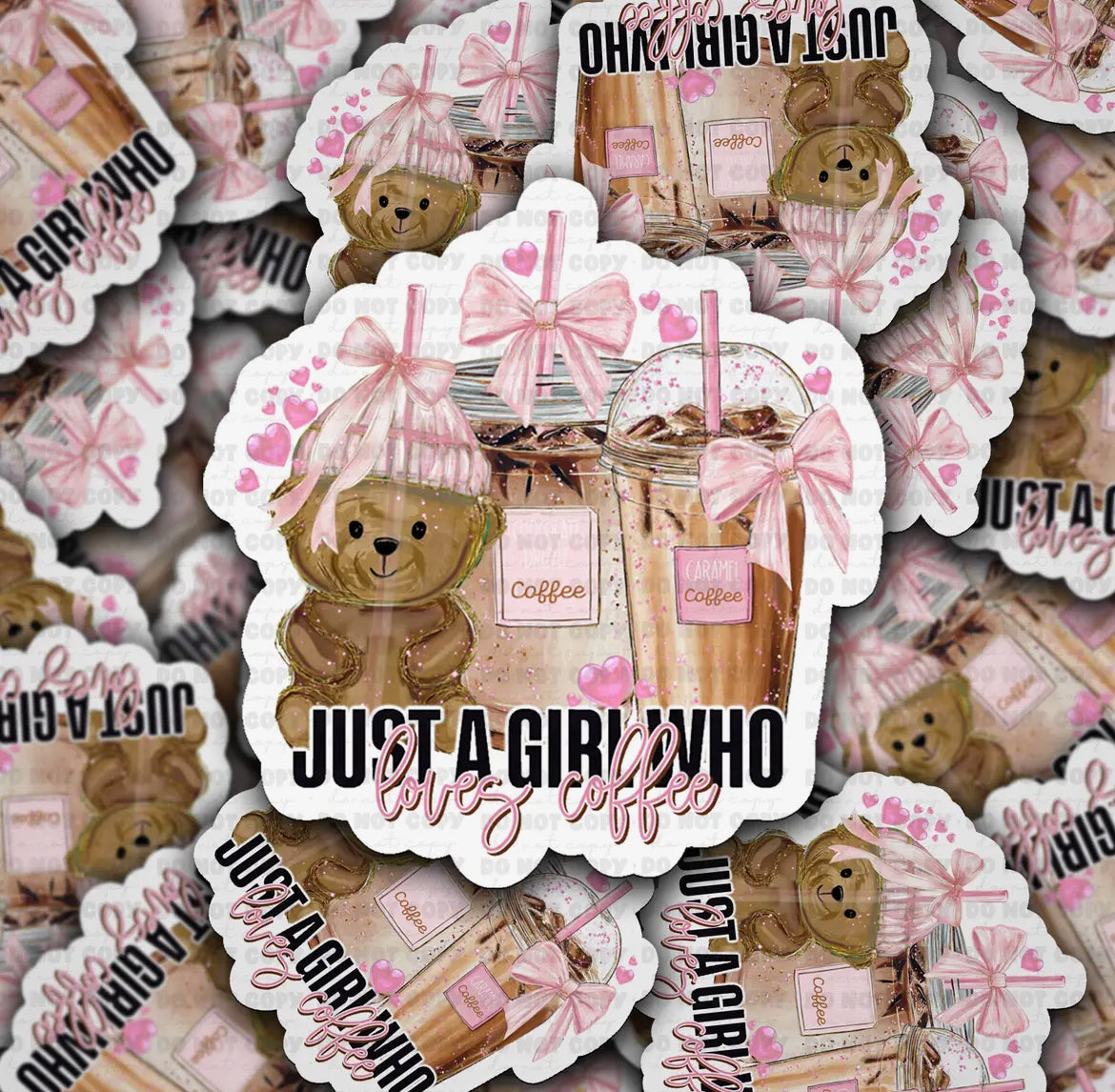 Just a Girl Who Loves Coffee Die Cut Sticker