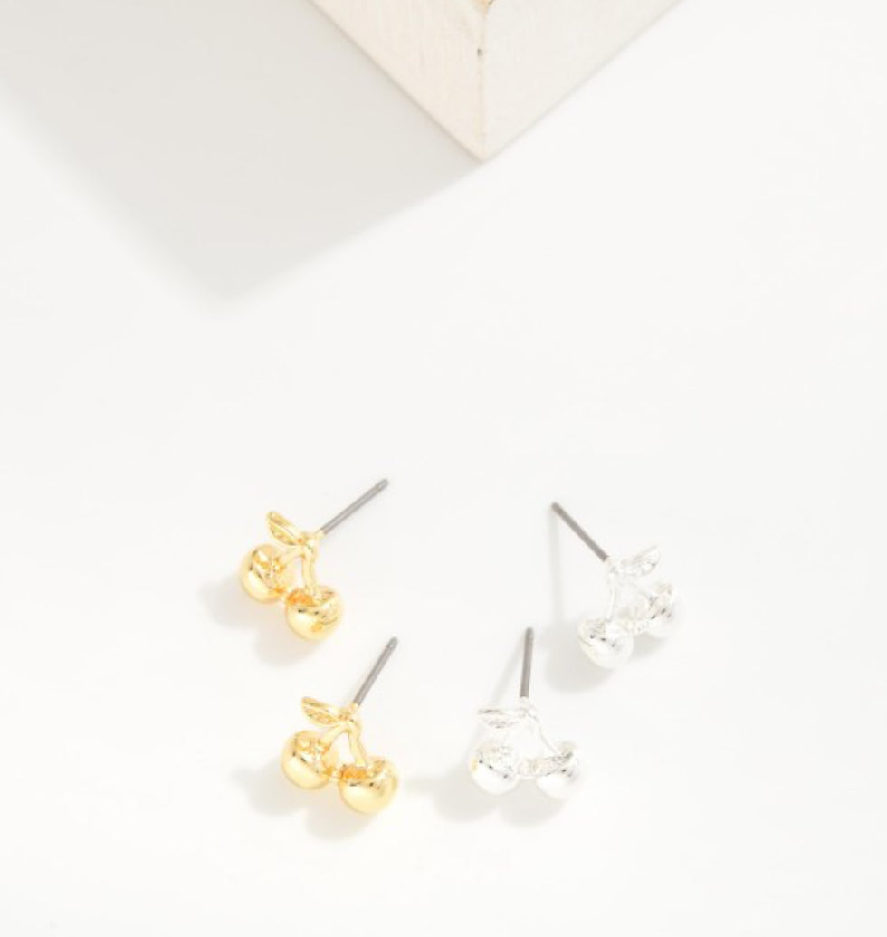 Dainty Cherry Earrings