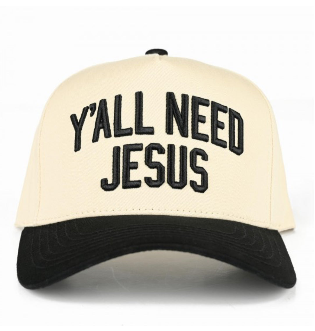 Y’all Need Jesus Cap-Black