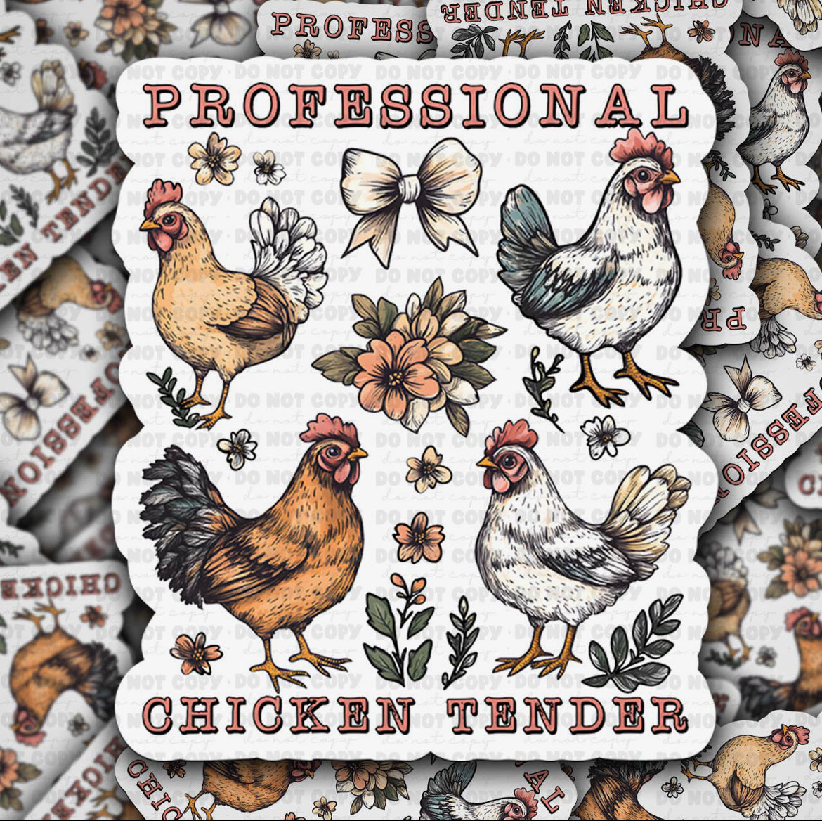 Professional Chicken Tender Die Cut Sticker