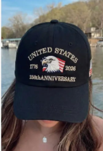 250th Anniversary USA Hat Eagle Embroidery Baseball Cap