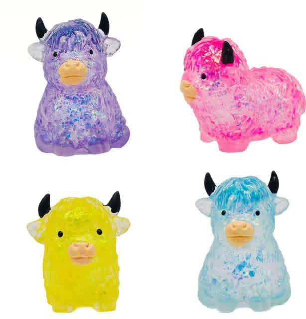 Glitter Highland Cow Squish Toy
