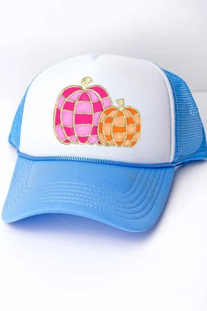 CHECK US OUT PUMPKINS FOAM MESH BACK TRUCKER CAP