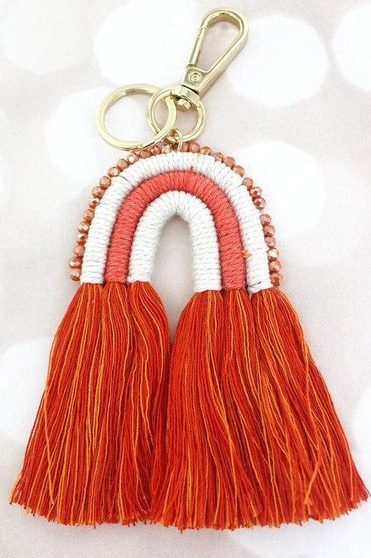 Fringed Rainbow Keychain - Elsie