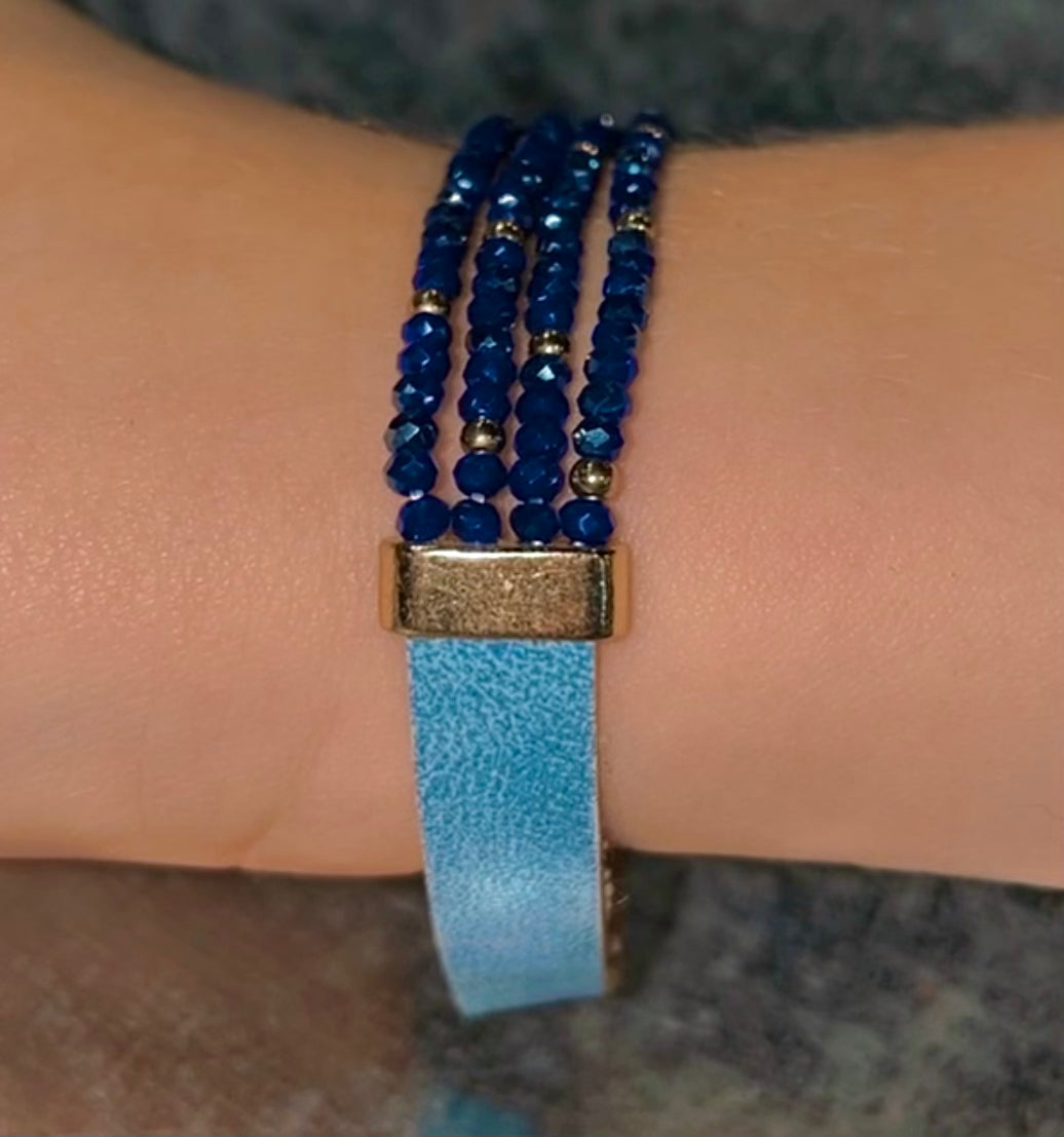 Magnetic leather bracelets 105