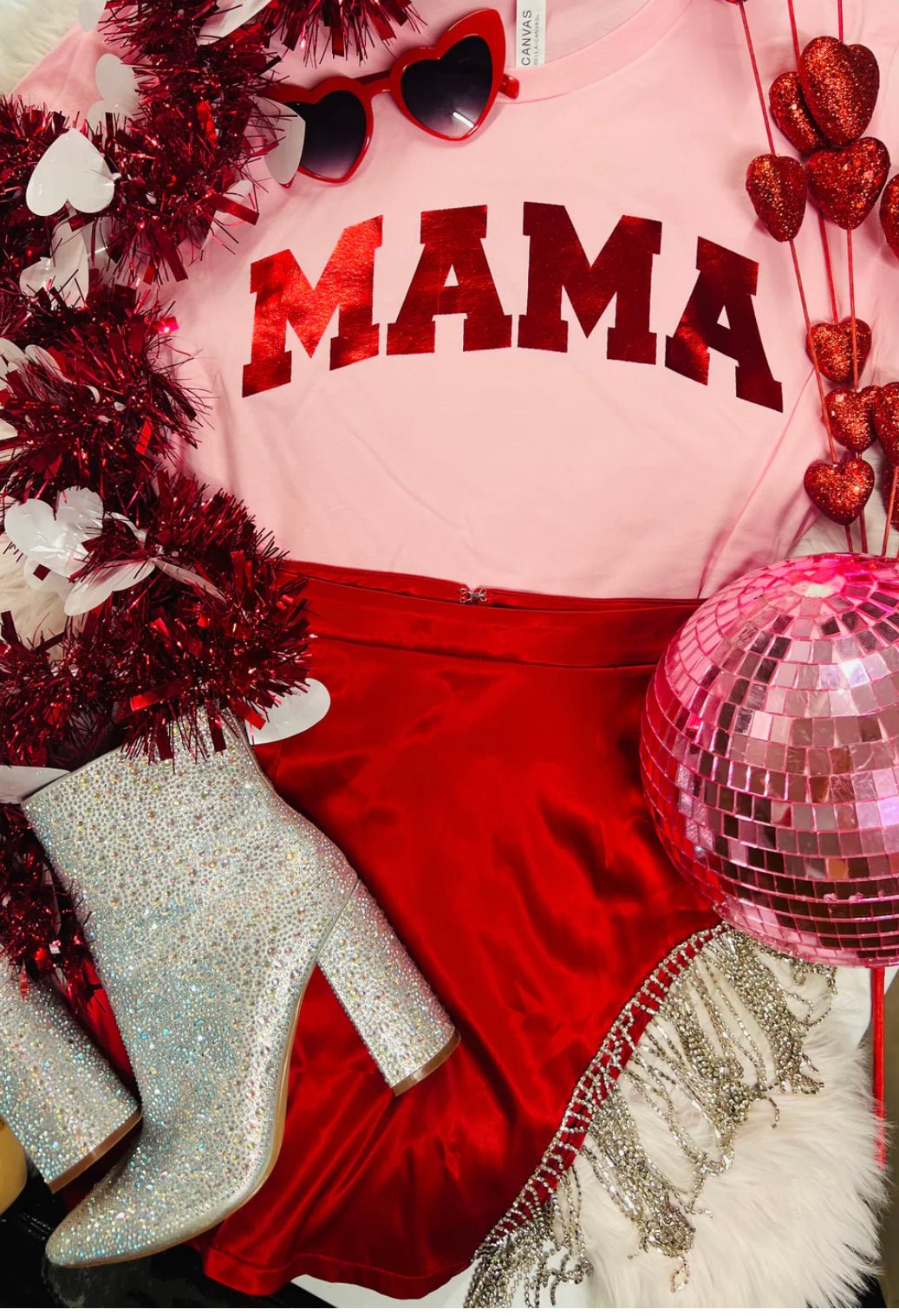 Red Foil Mama Tee - Anchor Fusion Boutique