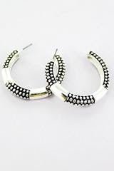 SILVERTONE DOTHAN HOOP EARRINGS - Anchor Fusion Boutique