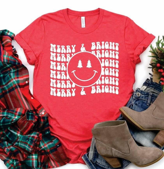 Smiley Merry & Bright Tee - Anchor Fusion Boutique
