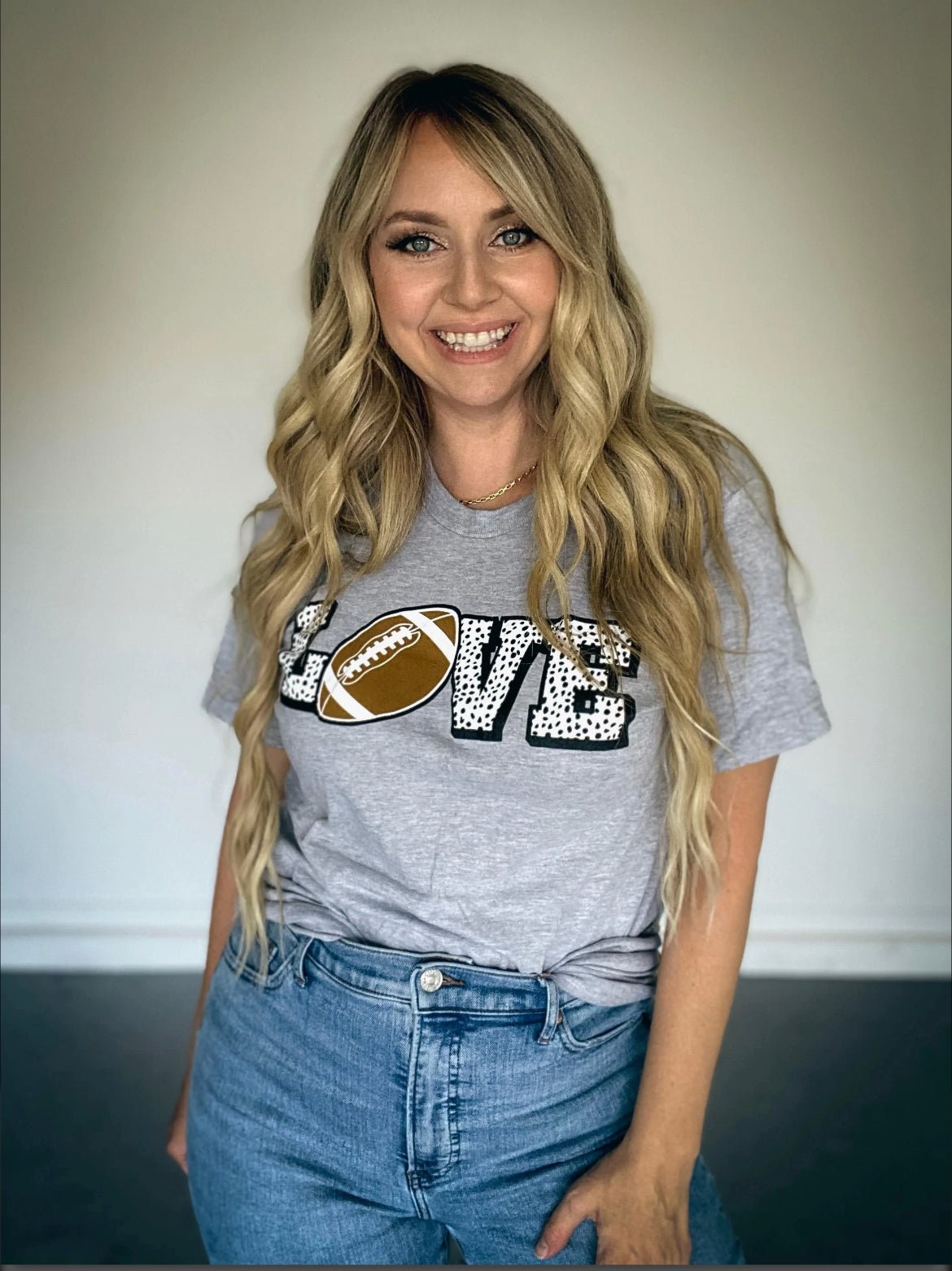 Spotted Love Football Tee - Anchor Fusion Boutique