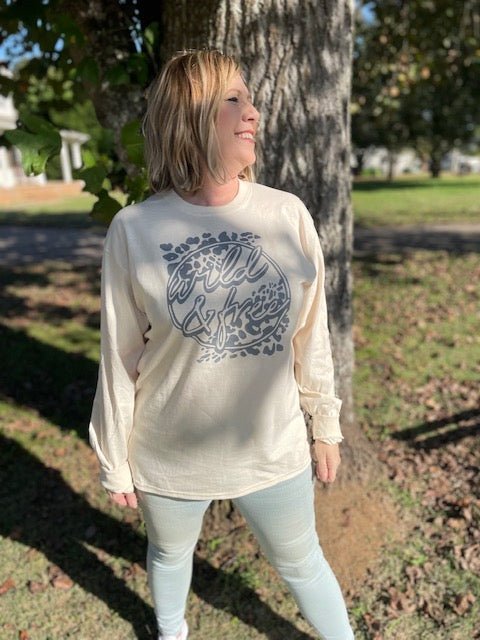 Wild & Free Long Sleeve Tee - Anchor Fusion Boutique