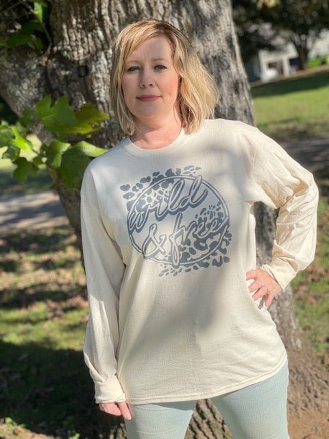 Wild & Free Long Sleeve Tee - Anchor Fusion Boutique