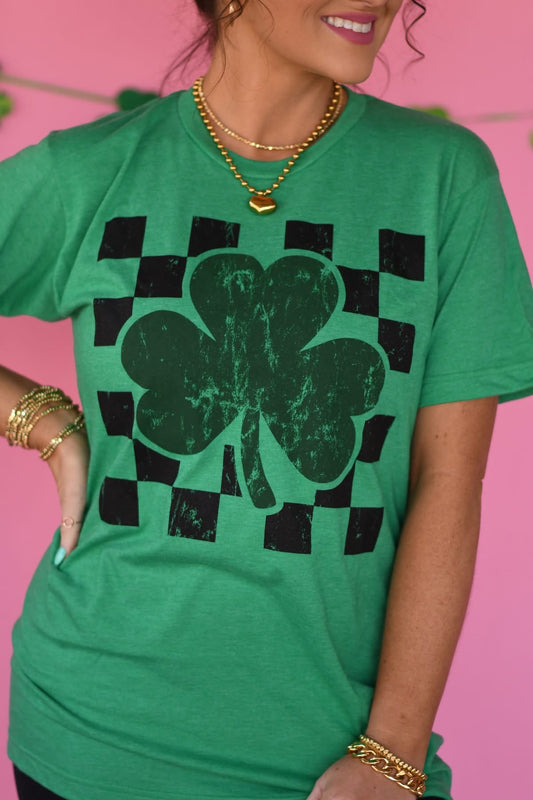 Checkered Shamrock Tee