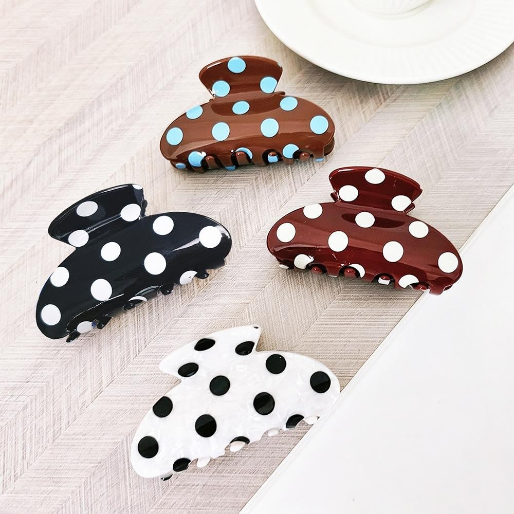 Polka dot hair clip