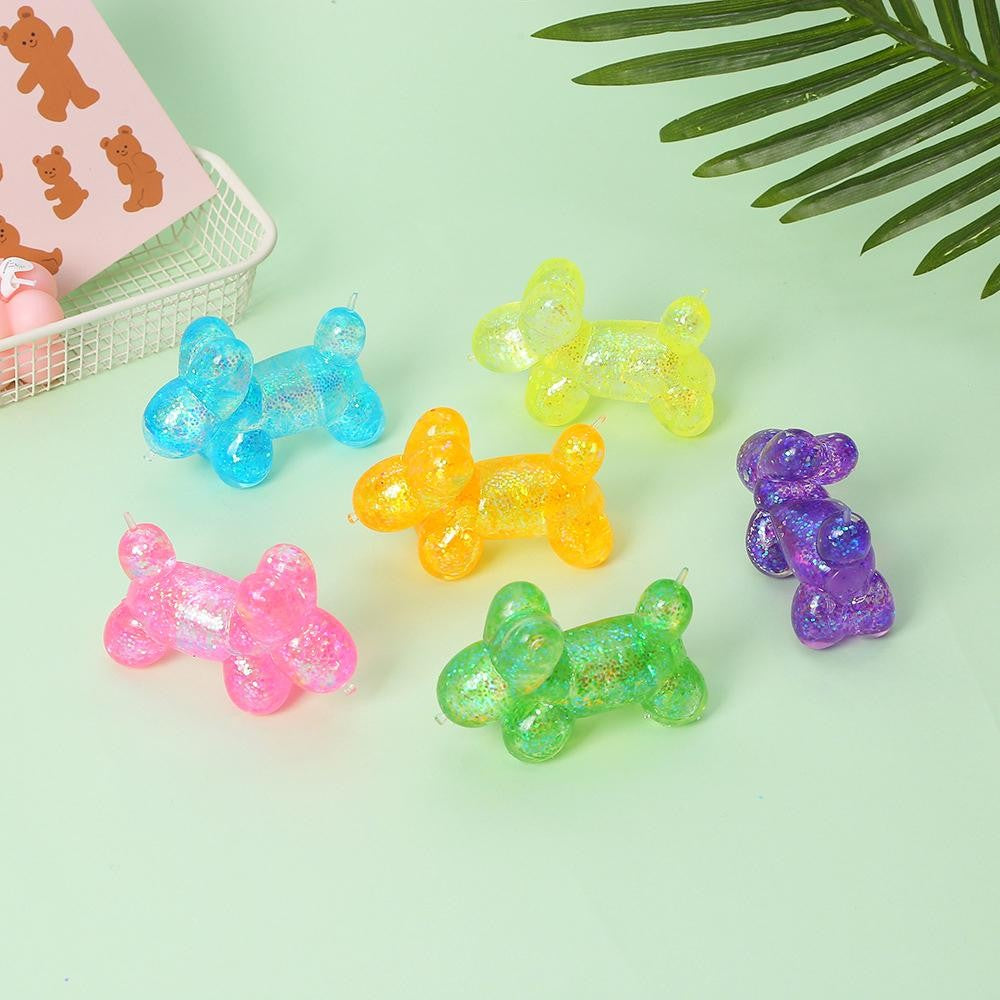 Glitter Balloon Animal Squishy Toy (ship random color)