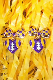 Purple & Yellow Varsity Crush Earrings