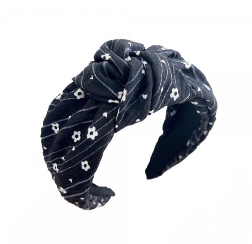 Flowers & Hearts Knotted Headband