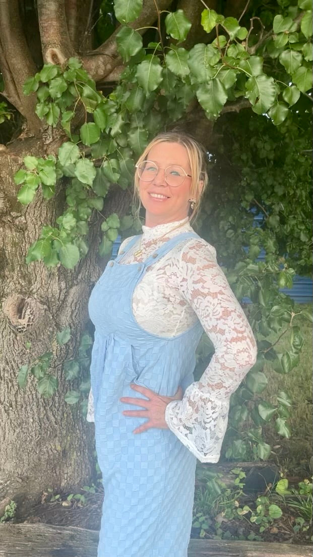 Lace Crochet Bell Sleeve Top