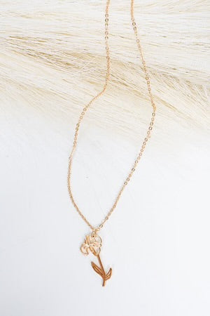 Pink Daisy Love Goldtone Layered Necklace & Earring Set