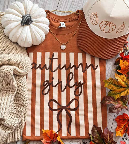 Fall Girly Stripes Tee
