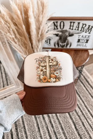 HARVEST PRAISE CROSS OTTO FOAM FRONT TRUCKER HAT