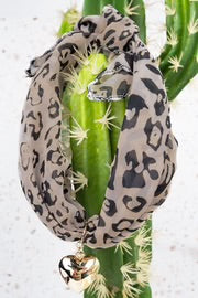 FIERCE AT HEART LEOPARD SCARF NECKLACE