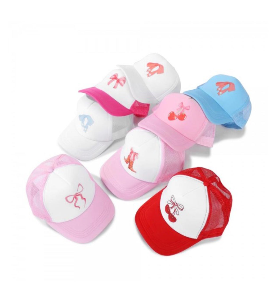 Pink Bow Trucker Baseball Cap