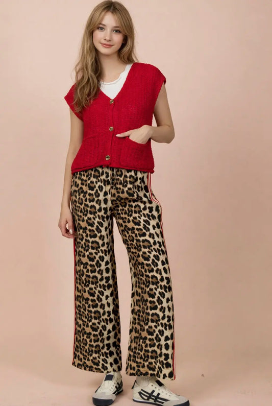 Wild Things Leopard Wide Leg Pants