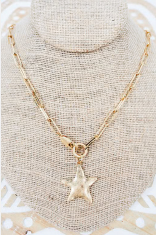 Star of the Show Goldtone Necklace