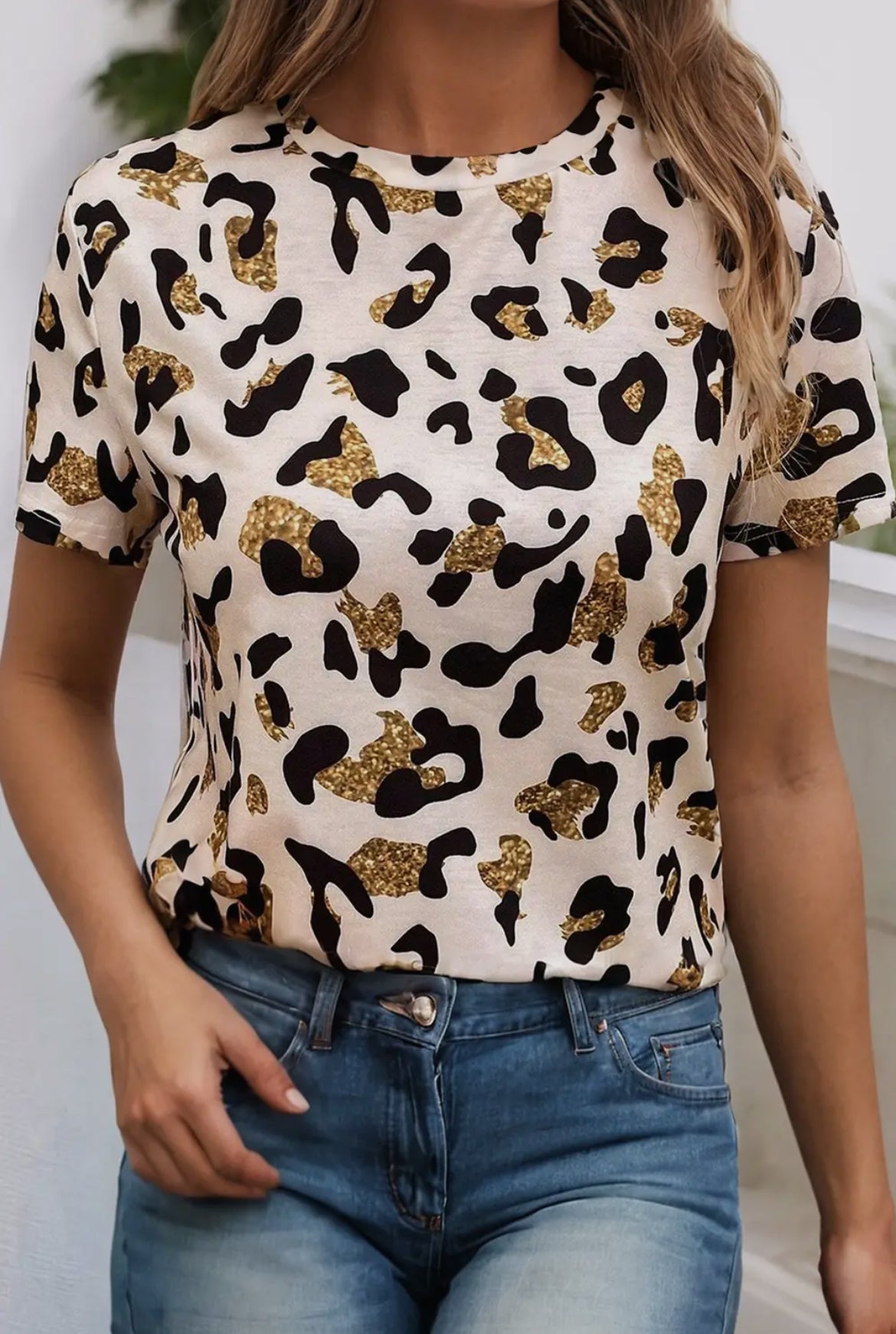 Leopard Print Casual Top