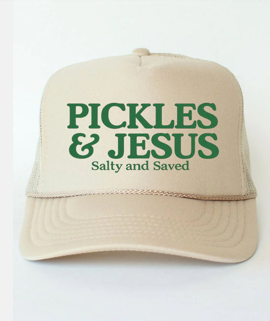 PICKLES & JESUS KHAKI FOAM FRONT TRUCKER HAT