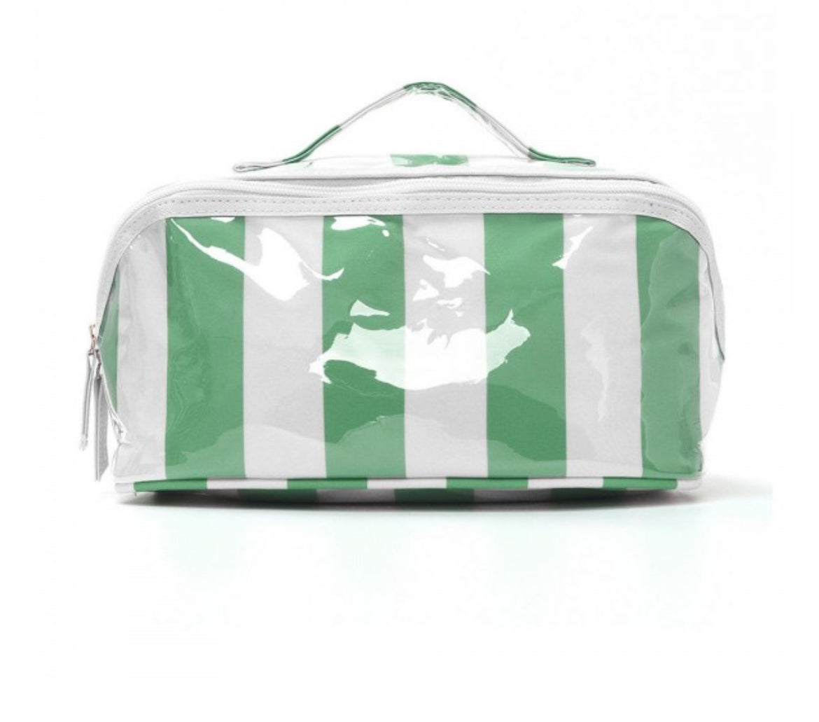 Green & White Make Up Bag