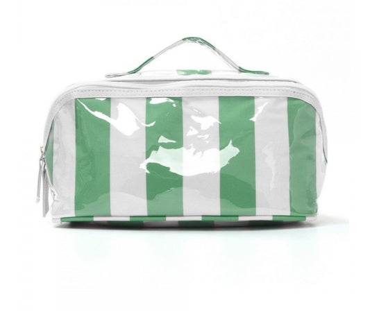 Green & White Make Up Bag