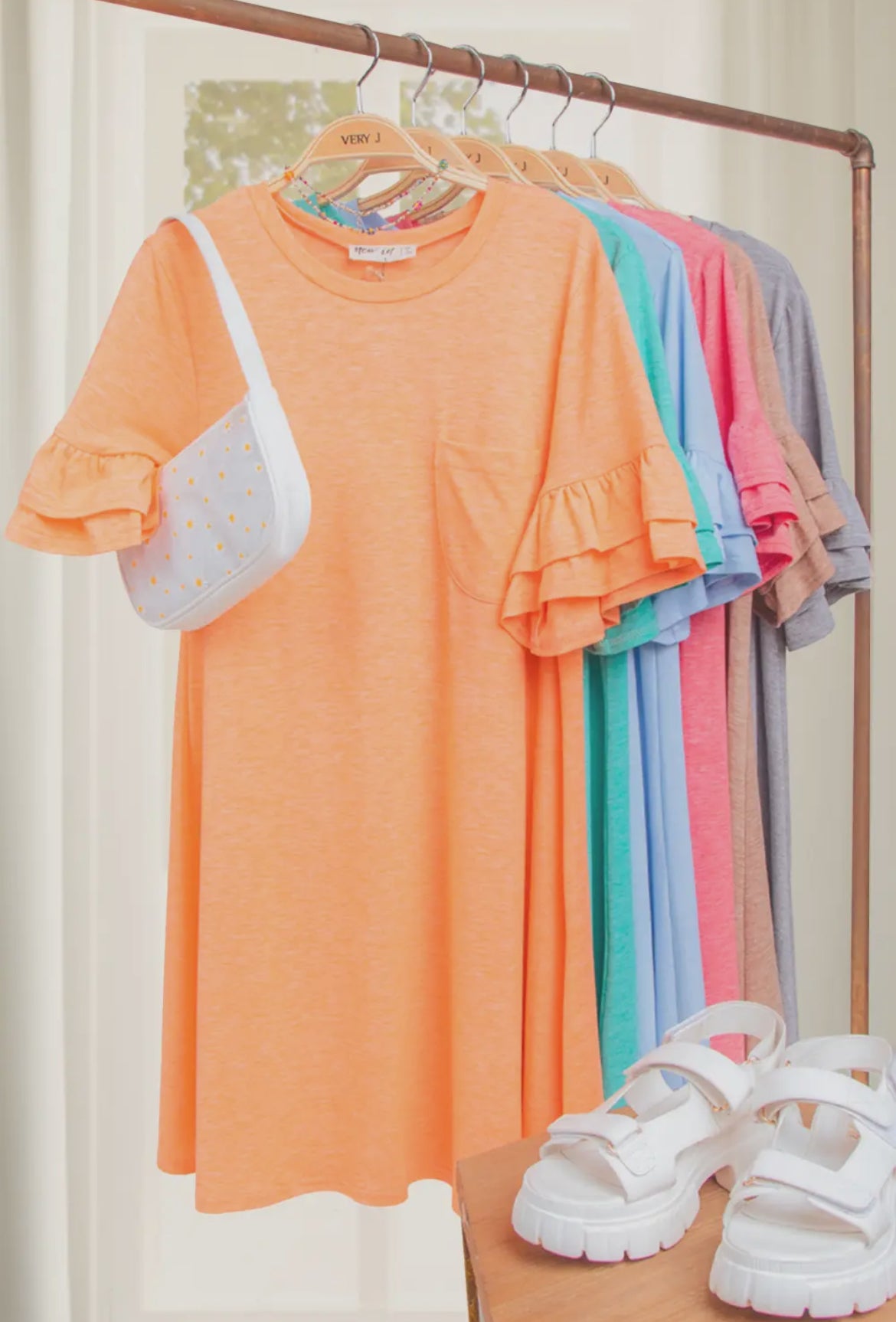 Sky Blue French Terry Dress