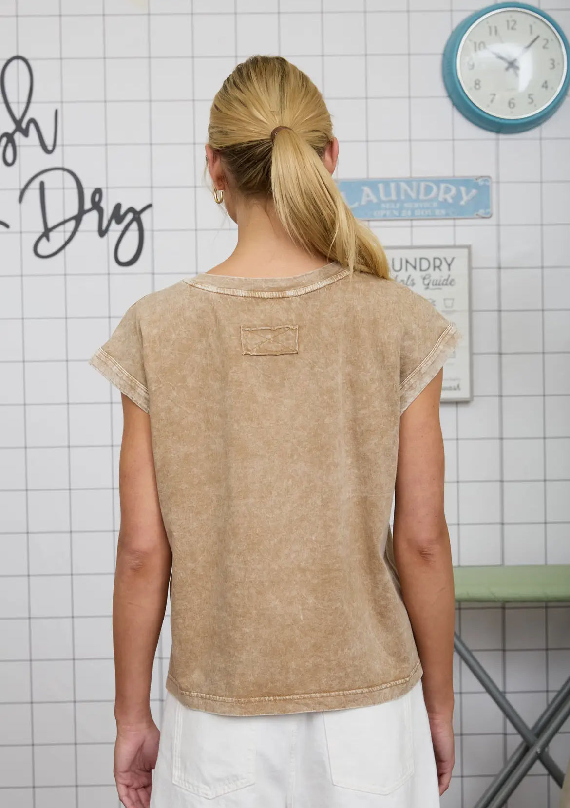 All Washed Up Brown Knit Shirt