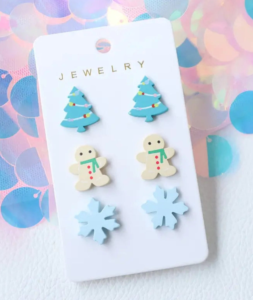 Winter Wonderland Earrings Studs Set