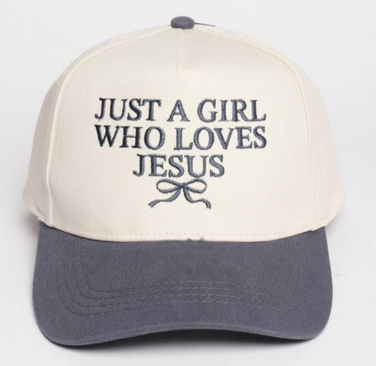 Just a Girl Who Loves Jesus-Grey Cap