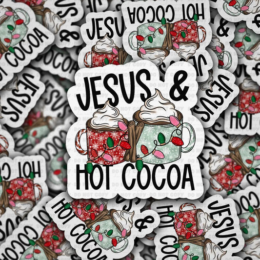 Jesus & Hot Cocoa Die Cut Sticker