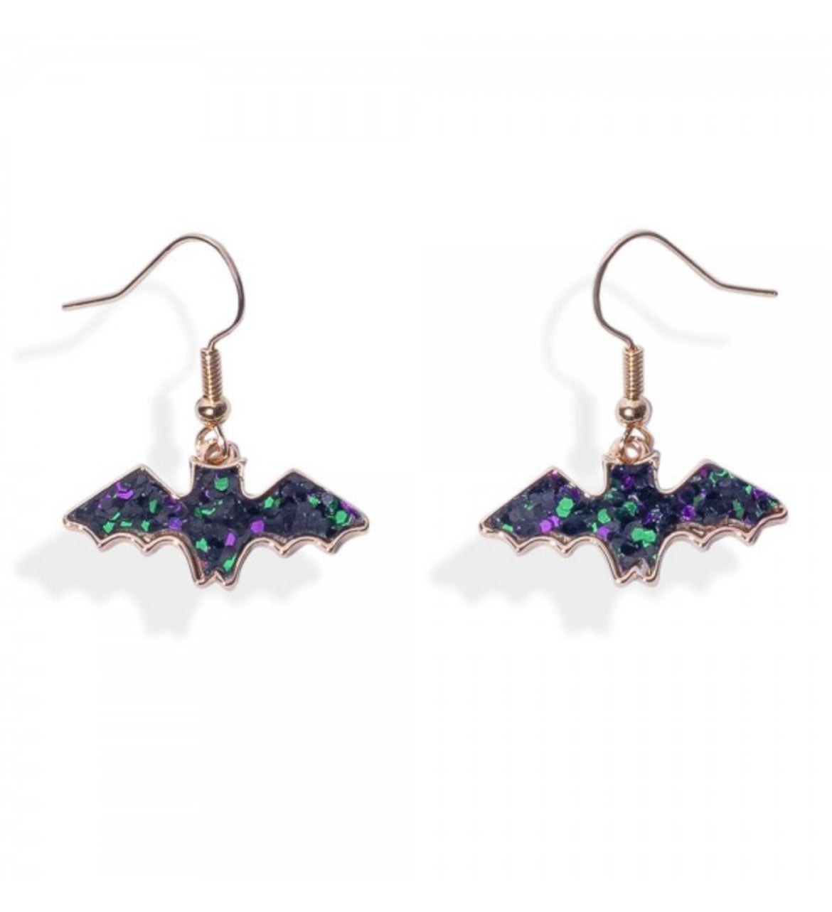 Glitter Bat Earrings