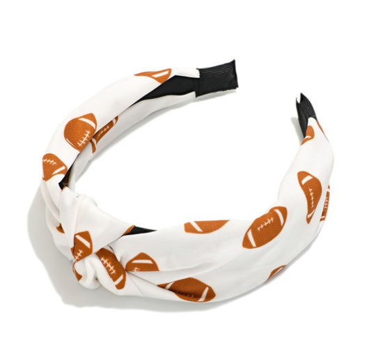 Football Print Knotted Headband