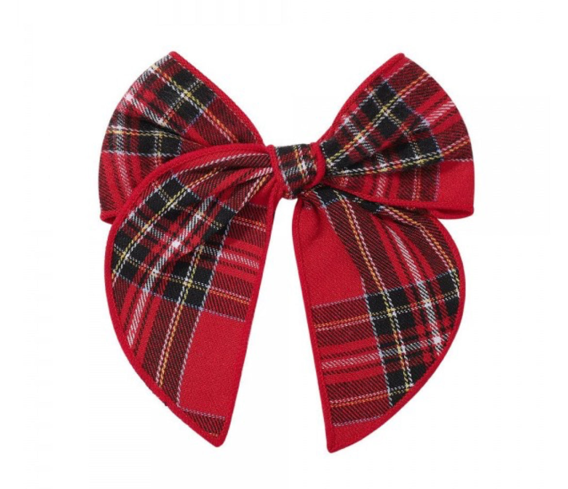 Red/Green Plaid Hair Bow