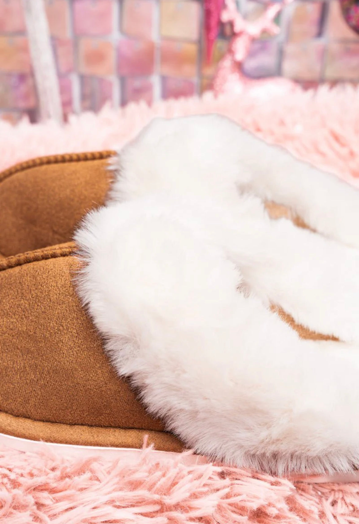 MORNING MOMENT CAMEL KNIT SLIPPERS